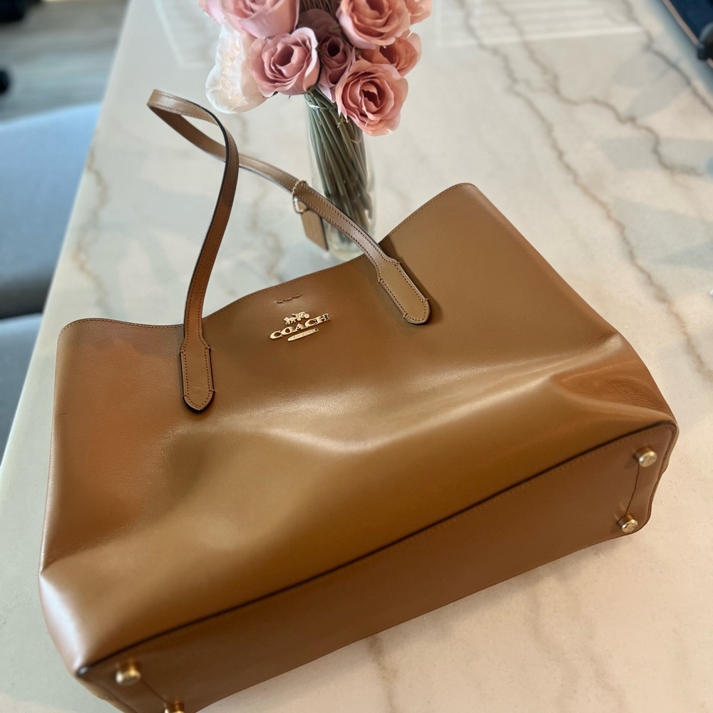 Coach Brown Leather Tote Bag
